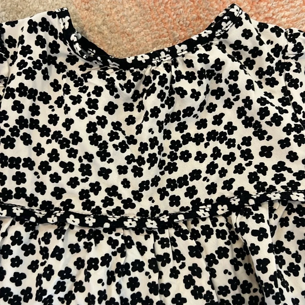Zara Kids black and white floral dress 18-24 month